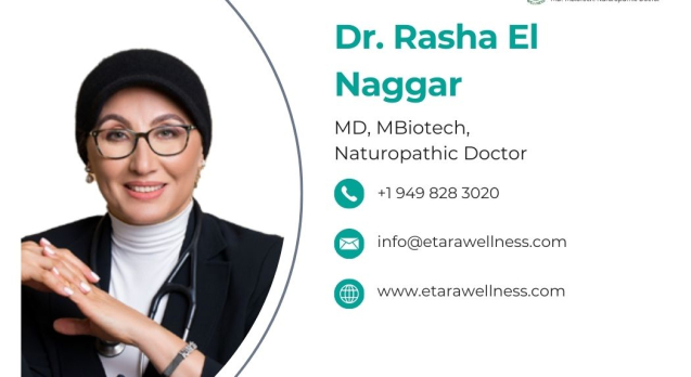 Dr. Rasha El Naggar treating gut health patients at Etara Wellness Newport Beach
