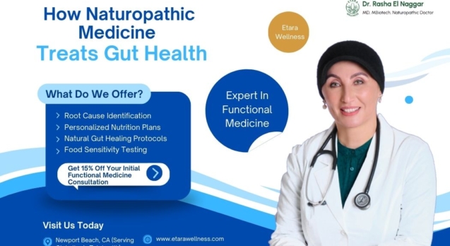 Personalized gut health consultation by Dr. Rasha El Naggar in Newport Beach.