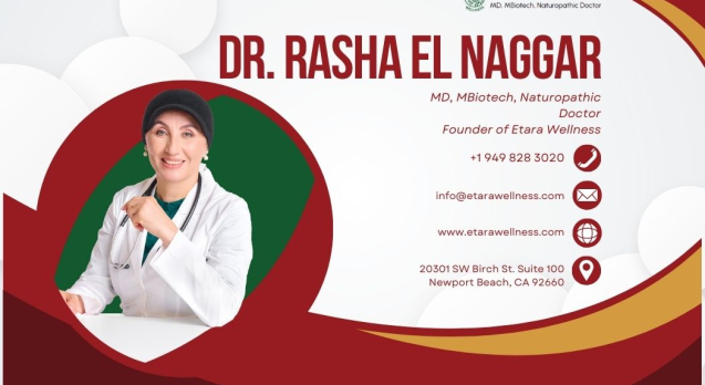 Hormone health consultation with Dr. Rasha El Naggar at Etara Wellness Newport Beach.